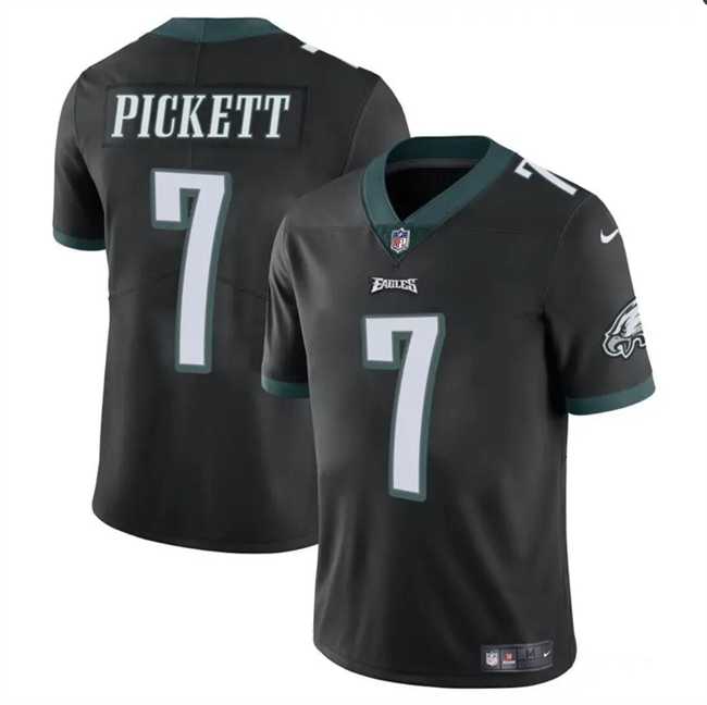 Men & Women & Youth Philadelphia Eagles #7 Kenny Pickett Black Vapor Untouchable Limited Stitched Jersey